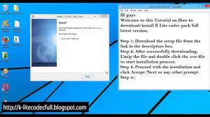 Free package of media player codecs that can improve audio/video playback. K Lite Codec Free Download Everlynx
