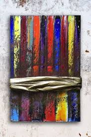 Wrapped Up Free Worldwide Shipping Original Pms Abstract Geometric Mixed Media Assembled Painting On Canvas 24 X 36 2019 Mixed Media Painting By Pre Fabric Colour Painting Abstract Painting Painting