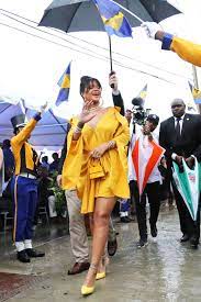 Rihanna At The Opening Ceremony Of Rihanna Drive In Barbados Manolo Blahnik Rihanna Rihanna Outfits
