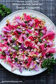 Winter Radish Salad With Orange Vinaigrette Give It Some Thyme Radish Recipes Orange Salad Delicious Salads