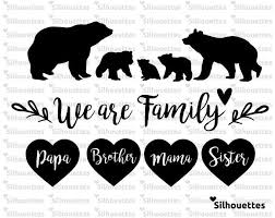 Svg Family Bear Silhouette Better Together Svg Dxf Eps Etsy Bear Silhouette Bear Decal Bear Stencil