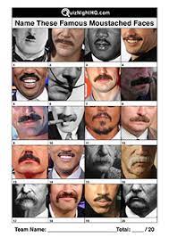 Challenge them to a trivia party! Famous Faces 028 More Moustaches Quiznighthq