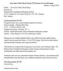 11 Contoh Surat Izin Tidak Masuk Kerja Pns Karyawan Pabrik