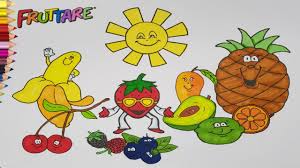 Zambitoare si triste de colorat. Cum Desenez Fructe Vesele Desenam Si Coloram Fructe Si Legume Canal Educativ Pt Copii Youtube