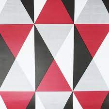 View our available wallpaper designs now. Yol Apex Diamond Geometric Wallpaper Red Black Grey 1404