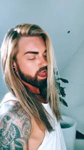 Gay Guy with A Blonde Beard and Long Hair