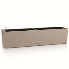 Jardinière rectangulaire 1 m largueur 0,30 hauteur 66 cm fer forgé ossature, panneaux en zinc patiné sur âme de bois traité marine, la jardinière est livrée en standard cadre et croisillons : Lechuza Jardiniere Balconera Color 80 All In One Beige Cdiscount Jardin