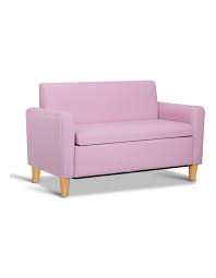 Lounge sofa beds | bäddsoffor. Keezi Keezi Storage Kids Sofa Children Lounge Chair Couch Pu Leather Padded Pink Myer