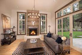 The mason fireplace will also put the look together. Rustic Living Room Design Cottage Living Room Crestwood Construction