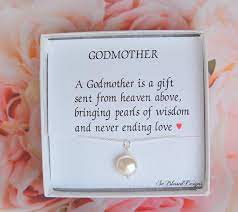 Godmother Gift Godmother Necklace With Poem Pearl Necklace For Godmother From Godchild Godmother Godmother Gifts Godmother Necklace Godparent Gifts