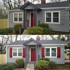 Dialina gonzalez gathered her belongings after spending the night on a mattress inside gallery furniture.credit.david j. Before And After Board And Batten Exterior Shutters Isn T The Red Perfect For This Adorable Home We Shutters Exterior Farmhouse Style Exterior House Shutters