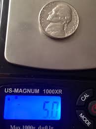 Well, a quarter gram of heroin should weigh a quarter gram. 1963 D Nickel Weighs 4 8 Grams Coin Talk