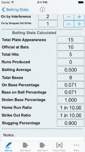 Batting Tracker Baseball Stats For Players By Verosocial