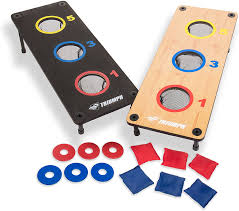 The official rules for playing a game of washers very much resemble the rules for playing horseshoes. Triumph Sports Usa 35 7071 Is A 2 In 1 3 Hole Bag Toss And Washer Toss Game In Black And Natural Wood Color Cornhole Amazon Canada