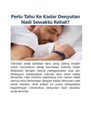 Denyutan jantung anda adalah bergantung kepada beberapa faktor termasuklah tahap kecergasan dan tekanan anda. Gkk 1043 6 11 2020 Kadar Perubahan Nadi Pdf Gkk 1043 Kesihatan Dan Kecergasan Diri Mengesan Perubahan Denyutan Nadi Pensyarah Dr Abang Ismail Bin Course Hero