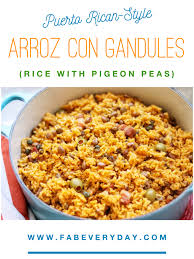Arroz Con Gandules Rice With Pigeon Peas Recipe Fab Everyday Recipe Arroz Con Gandules Pea Recipes Rice And Beans Recipe