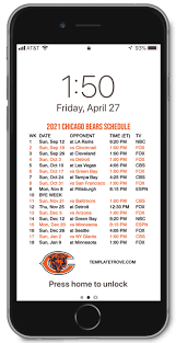 6.1'' super retina xdr oled. 2021 2022 Chicago Bears Lock Screen Schedule For Iphone 6 7 8 Plus
