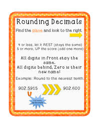 Rounding Decimals Anchor Chart