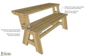 Great Idea For Convertible Table And Bench Easy To Realise Picnic Table Plans Folding Picnic Table Folding Picnic Table Plans