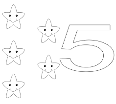 Color 5 squares coloring page. Number 5 Printable Coloring Pages Toddlers Preschool