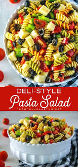 This Easy Pasta Salad Recipe Is Made With Tricolor Rotini Pasta Italian Dressing Mozzarella Cheese Bell Easy Pasta Salad Easy Pasta Salad Recipe Easy Pasta