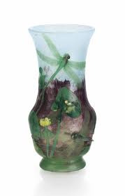 Daum A Dragonfly Vase Circa 1900 Wheel Carved Cameo Glass With Applied Decoration 7 7 8 In 20 Cm High Etched Daum Nancy With The Cro Vase Daum Glass Art