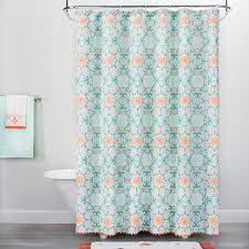 Check spelling or type a new query. Medallion Print With Pom Fringe Shower Curtain Green Orange Opalhouse Target