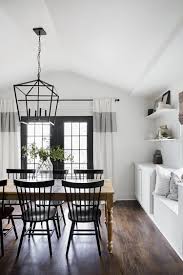 Black And White Farmhouse Kitchen Table Black And White Dining Room White Walls And Black Doors French Style Farmhouse Table Bui Black And White Dining Room Farmhouse Dining Room White Dining Room