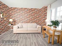 Modern Wohnzimmer Mauerwerk Loft Look Braun Dunkel Grau Modern In 2020 Mauerwerk Braunes Wohnzimmer Tapeten