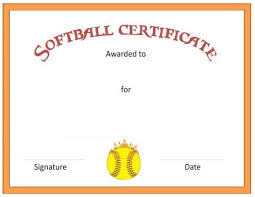 Ready to print free award certificate templates! Free Softball Certificate Templates Customize Online