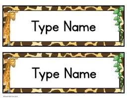 Jungle Theme Name Plates Editable Jungle Themed Classroom Decor Jungle Theme Jungle Theme Classroom Classroom Decor