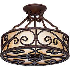These ceiling fixtures produce a better ambient light. John Timberland Rustic Ceiling Light Semi Flush Mount Fixture Deep Walnut Scroll 15 Wide Natural Mica Drum Shade Bedroom Kitchen Target