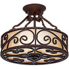 Do you assume rustic ceiling mount light fixtures appears nice? John Timberland Rustic Ceiling Light Semi Flush Mount Fixture Deep Walnut Scroll 15 Wide Natural Mica Drum Shade Bedroom Kitchen Target