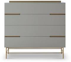 While most bedroom dressers and chests are made from wood, a plastic storage dresser is a great way to keep closets organized. Alberto Four Drawer Wide Chest Matt White Or Grey Bedroom Chests Of Drawers