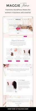 Maggie Business Coaching Wordpress Theme Bluchic Feminine Wordpress Theme Blogging For Beginners Make Money Blogging