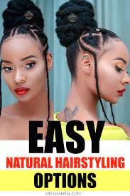 Natural Hair Updo Styling For Black Women To Style Their Hair At Home Natural Hair Updo Natural Hair Styles Easy Natural Hair Styles