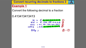 Maybe you would like to learn more about one of these? Convert Recurring Decimals To Fractions Video Lessons Examples And Solutions