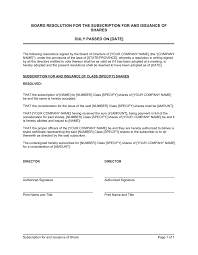 Read online sample corporate resolution open bank account. Resolution For The Subscription For And Issuance Of Shares Template By Business In A Box
