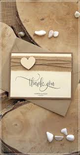 Heart Wedding Thank You Cards Rustic Wedding Thank You Notes In 2020 Wedding Thank You Cards Wedding Cards Handmade Homemade Wedding Cards