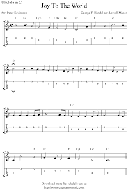 And heaven and nature sing. Free Sheet Music Scores Joy To The World Free Christmas Ukulele Tab Sheet Music Ukulele Tabs Songs Christmas Ukulele Ukulele Tabs