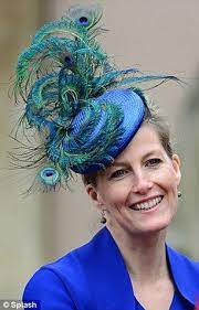 Sophie Countess Of Wessex Wore An 860 Jane Taylor Millinery Peacock Feather Headpiece To Easter Service Fancy Hats Beautiful Hats Fascinator Hats