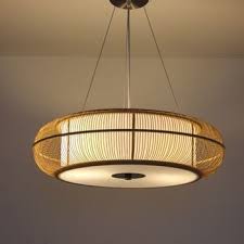 Japanese Style Restaurant Lamp Single Pendant Light Modern Bamboo Brief Lamps Wool Lamp Rustic Single Pendant Lighting Ceiling Lamp Shades Modern Pendant Light