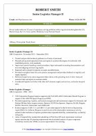 If you would like the fully editable ms word versions of the templates below then you can purchase all of them for only £5 (see below). Senior Logistics Manager Resume Samples Qwikresume