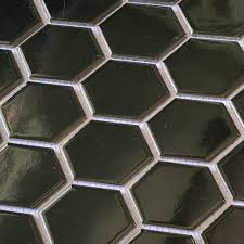 Gạch Mosaic Lục Giác Màu Đen