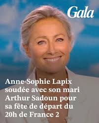 Anne-Sophie Lapix soudée avec son mari Arthur Sadoun pour sa fête de départ  du 20h de France 2