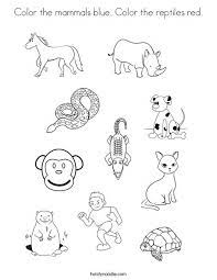 But some other animals, in all 5 vertebrate groups, are tetrachromats, able to see in 4 primary colors. Color The Mammals Blue Color The Reptiles Red Coloring Page Mammals Mammals Preschool Mammals Activities