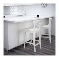 Ingolf White Bar Stool With Backrest 63 Cm Ikea Bar Stools Ikea Bar Ikea Barstools