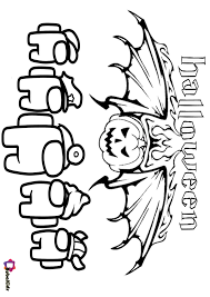 Coloring will boost the child's imagination into next level and bring inspiration in the kids to. Among Us Halloween Coloring Pages Cartoon Coloring Pages Halloween Coloring Coloring Pages