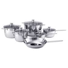 Polerad 11 Piece Cookware Set Stainless Steel Ikea Cookware Set Stainless Steel Cookware Set Induction Cookware