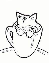 Kotek w czapce bezplatna kolorowanka do slodki kotek kolorowanka do druku. Kolorowanka Kotek W Kubku Do Druku I Online